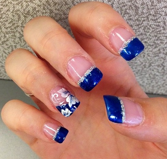 Blue Nail Design Idea