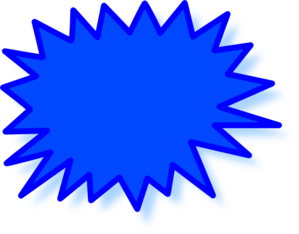 Blue Starburst Clip Art