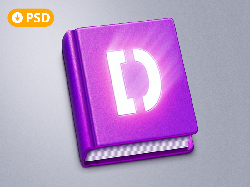 Book App Icon PSD