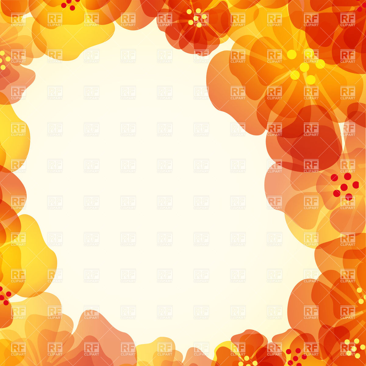 Bright Orange Floral Pattern