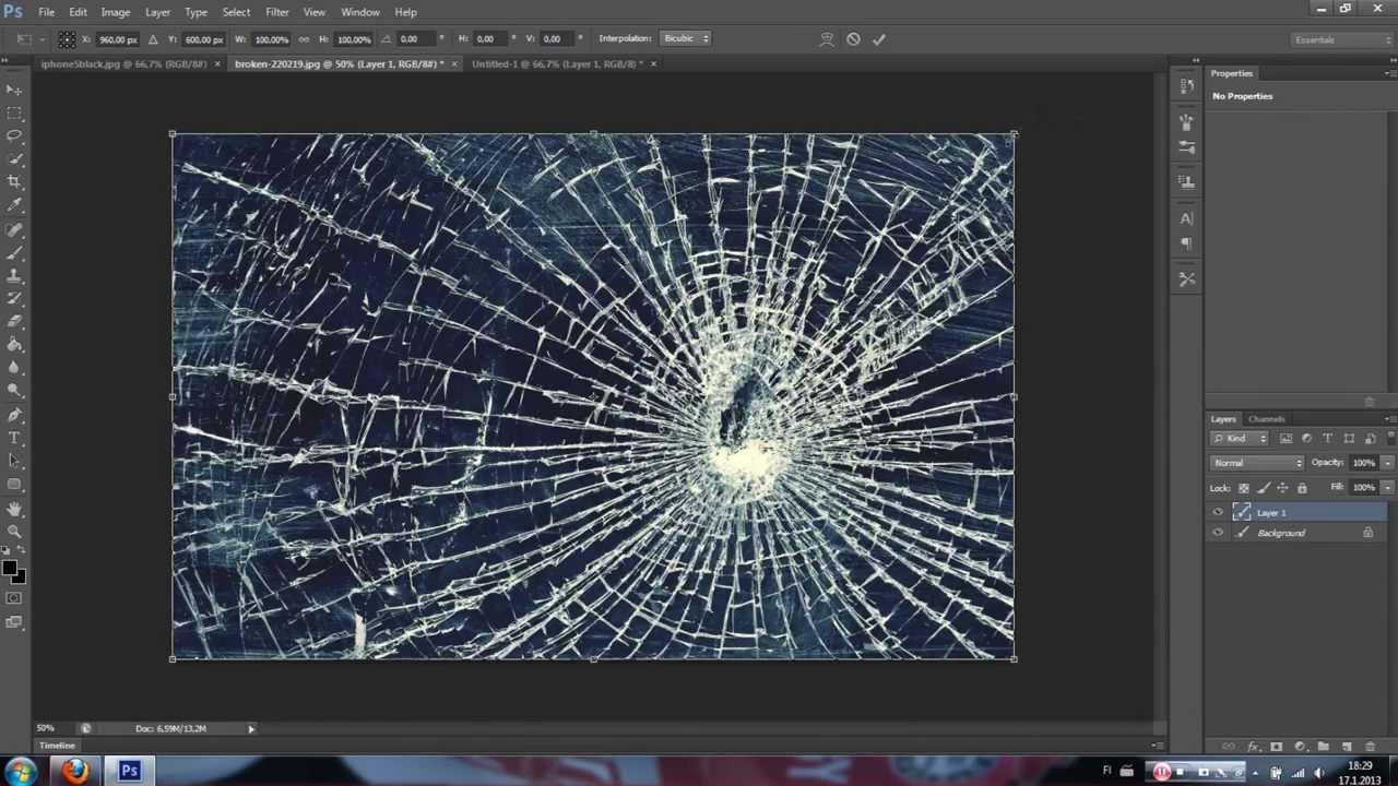 Broken Glass Effect Photoshop