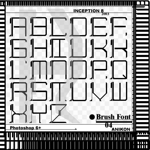 Brush Font Alphabet