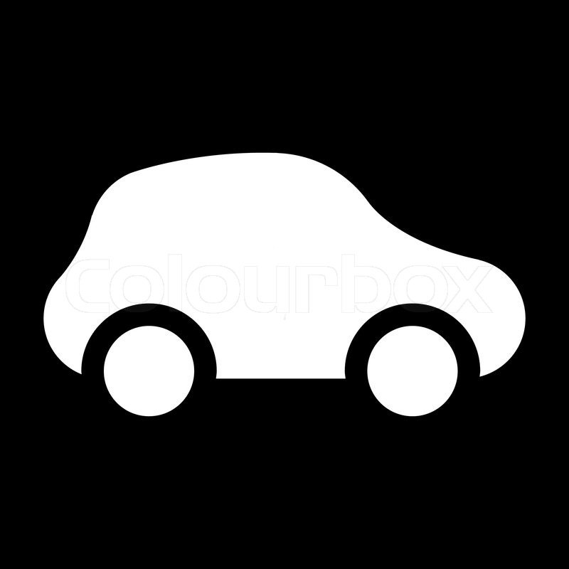 Car Icon Black White
