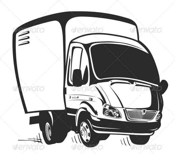 Cartoon Delivery Truck Clip Art
