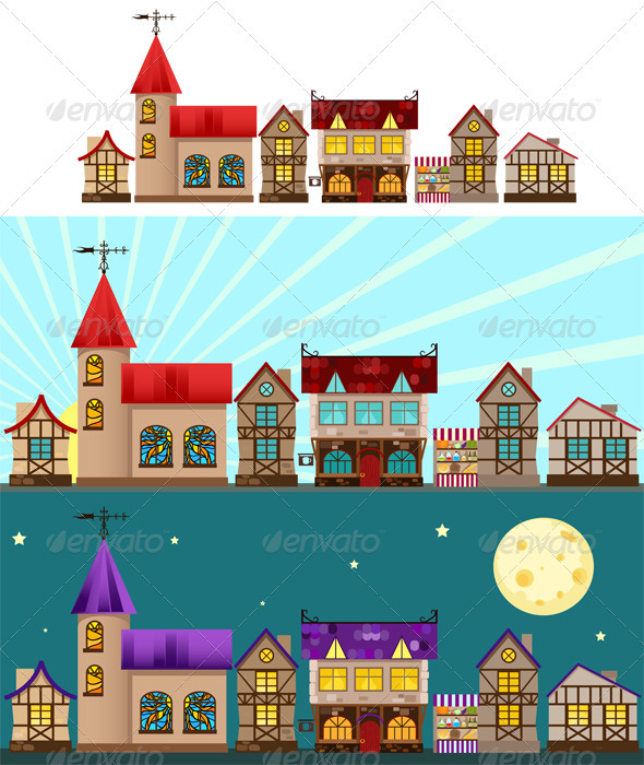 Cartoon Medieval House