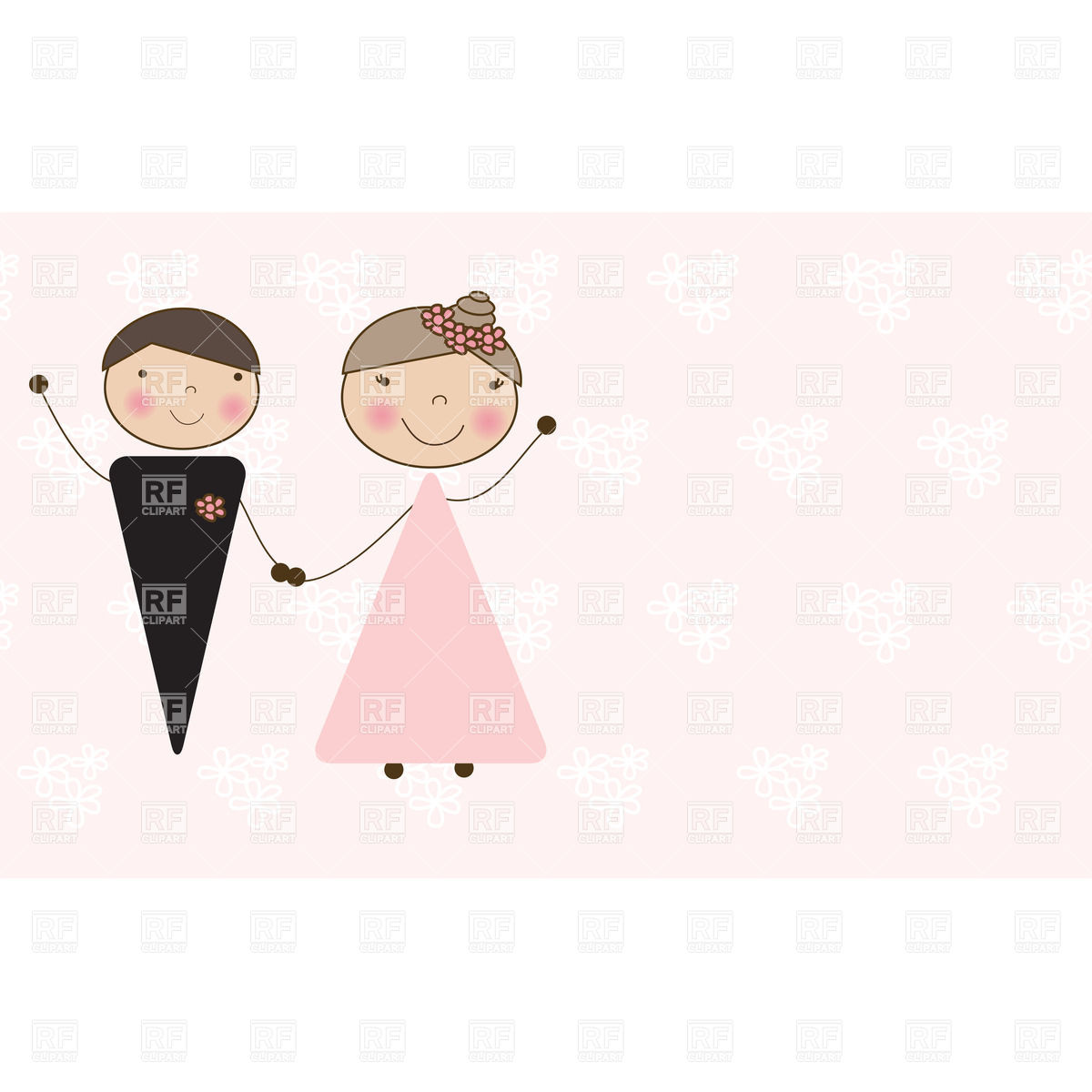Cartoon Wedding Couple Clip Art