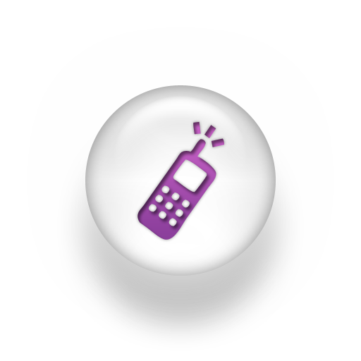 Cell Phone Icon White