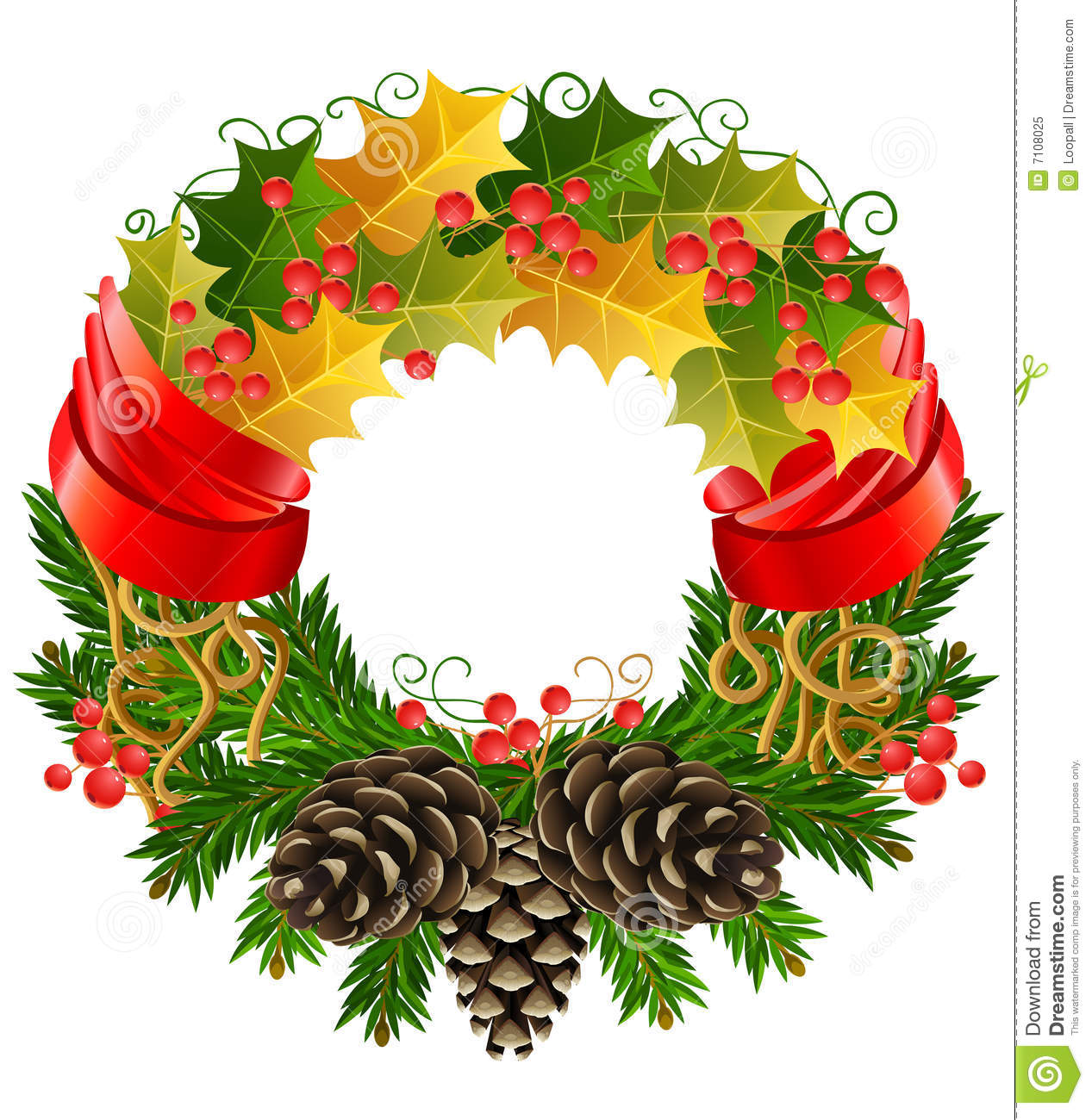 Christmas Wreath Vector Free