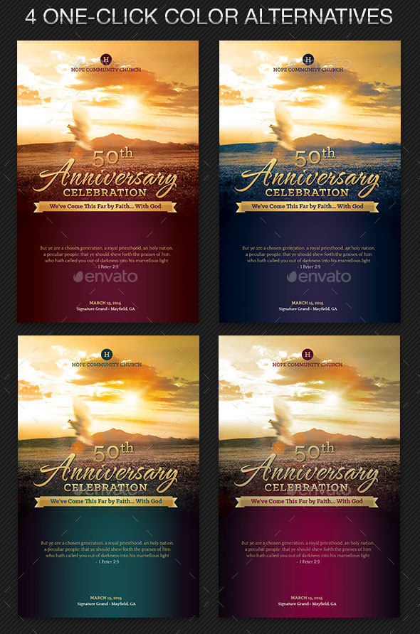 Church Anniversary Service Program Templates