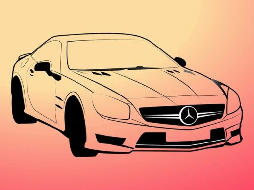 Clip Art Pictures of Mercedes-Benz Cars