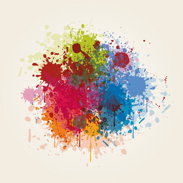 Color Splashes Vector Graphics
