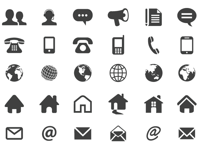 11 Flat Contact Icon Images