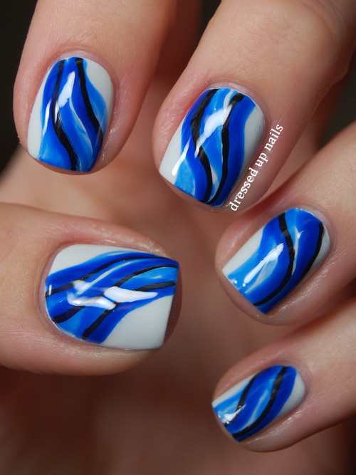 Cute Blue Nail Design