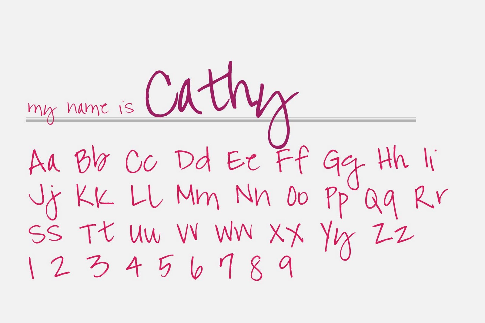 Cute Cursive Handwriting Font