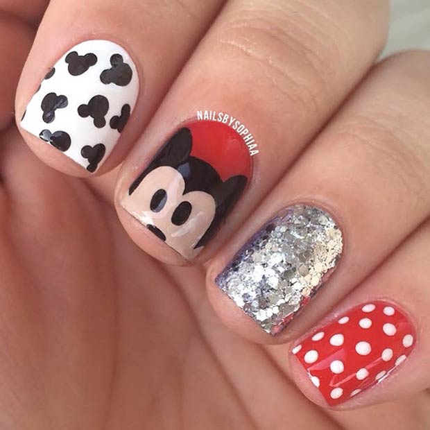 Cute Disney Nail Art Designs