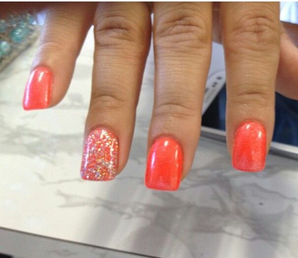 Cute Orange Nail Design