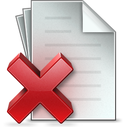 Delete Document Icon Delete Document Icon