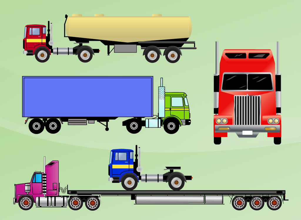 Diesel Truck Cartoon Vector