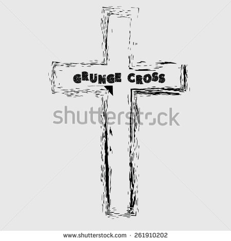 Distressed Cross Vector