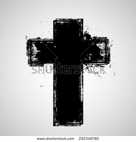 Distressed Cross Vector