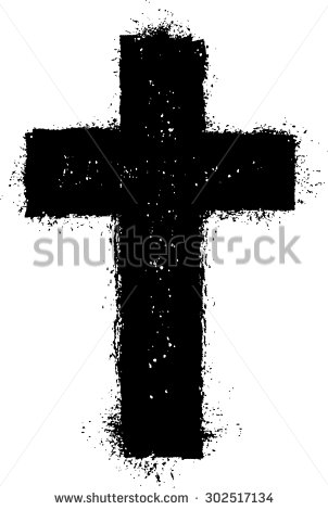 Distressed Cross Vector