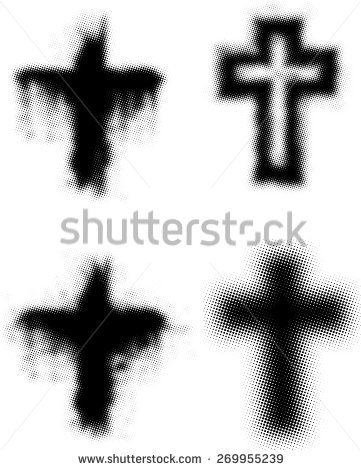 Distressed Cross Vector