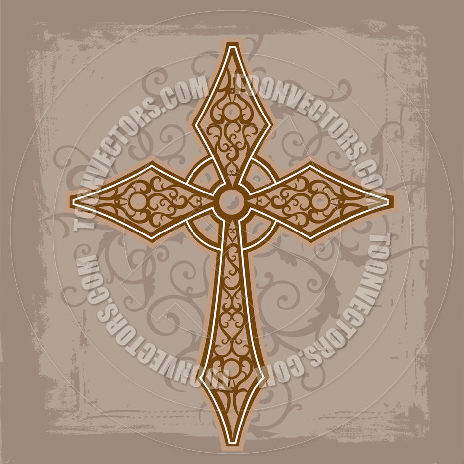 Distressed Cross Vector