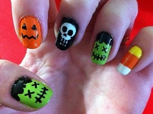 Easy Halloween Nail Design