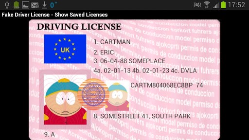 Fake Drivers License Template