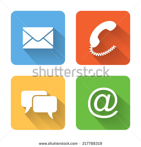 Flat Contact Icon Vector