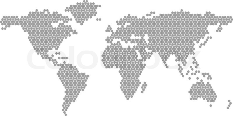 Flat World Map Vector