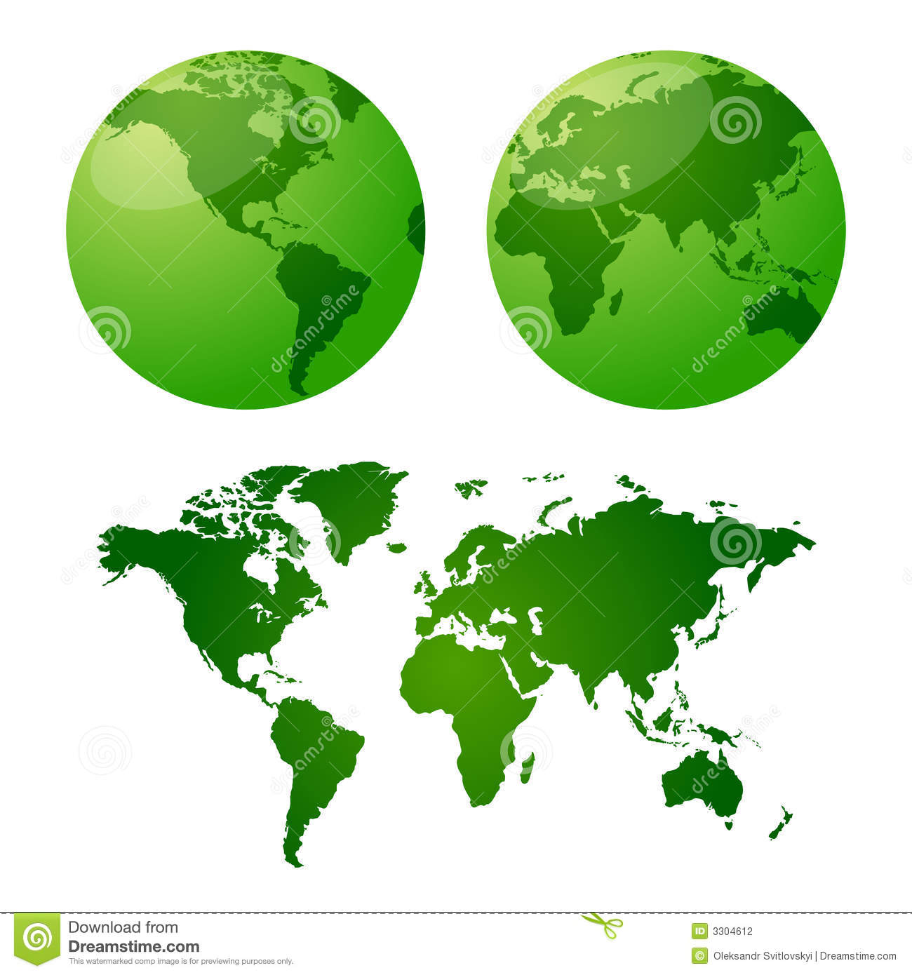 Flat World Map Vector