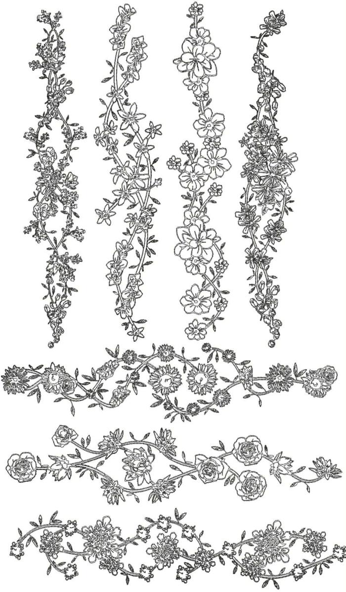 Flower Embroidery Designs Patterns
