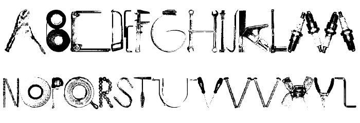 Font That Looks Like Tools