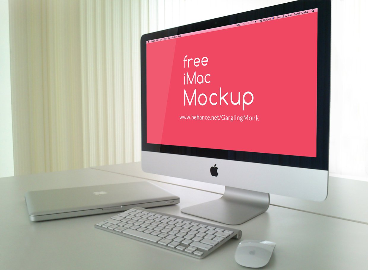 14 Multi-Screen IMac PSD Mockups Images