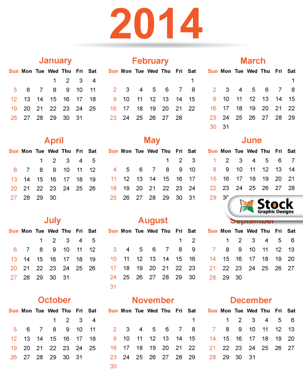 10 Photos of 2014 Calendar Vector Template