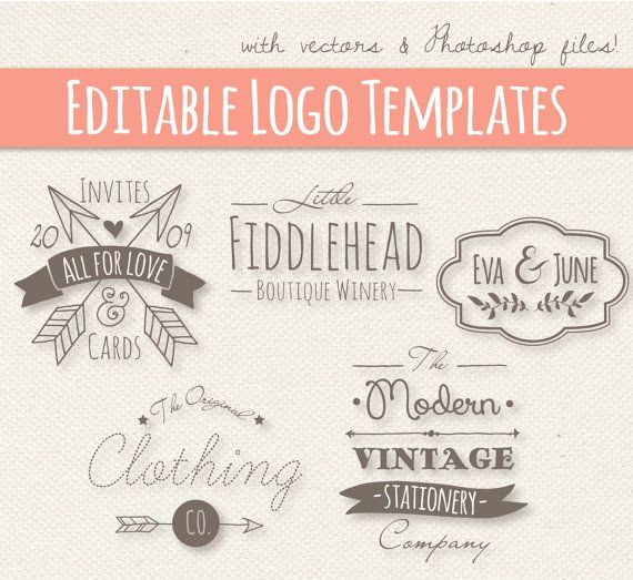 Free Template Modern Vintage Logos