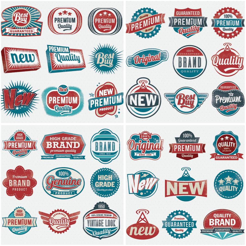 Free Vector Vintage Labels