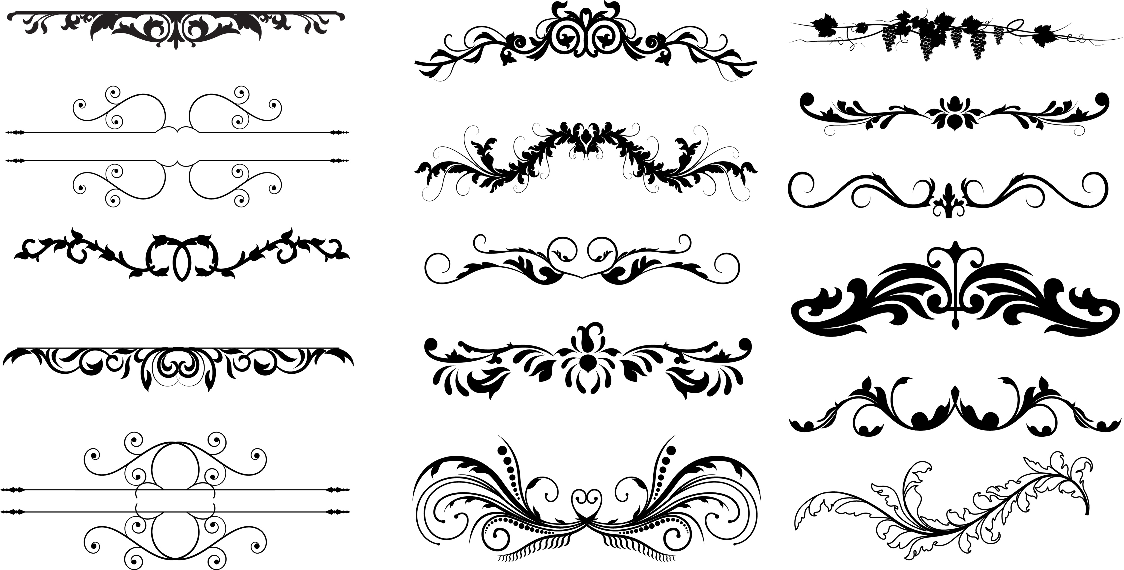 Free Vintage Vector Ornaments