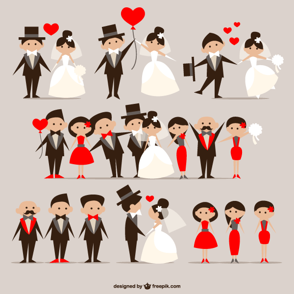 Free Wedding Couple Cartoon