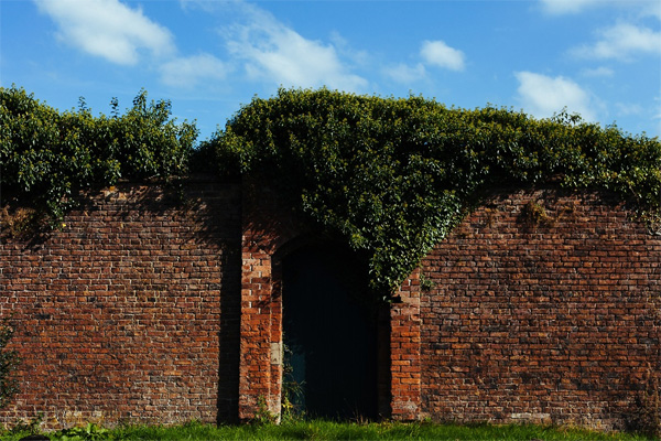 Garden Brick Wall Door