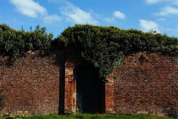 Garden Brick Wall Door Garden Brick Wall Door