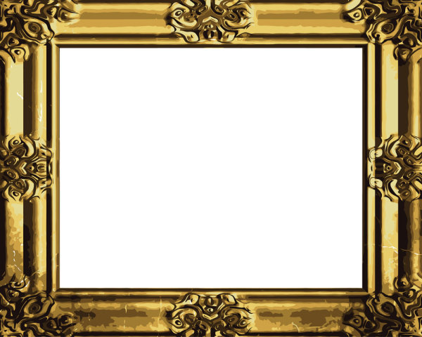 Gold Vintage Frame Vector Gold Vintage Frame Vector