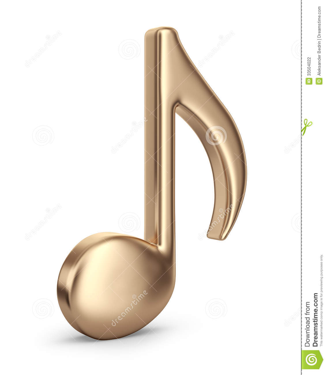 Golden Music Notes