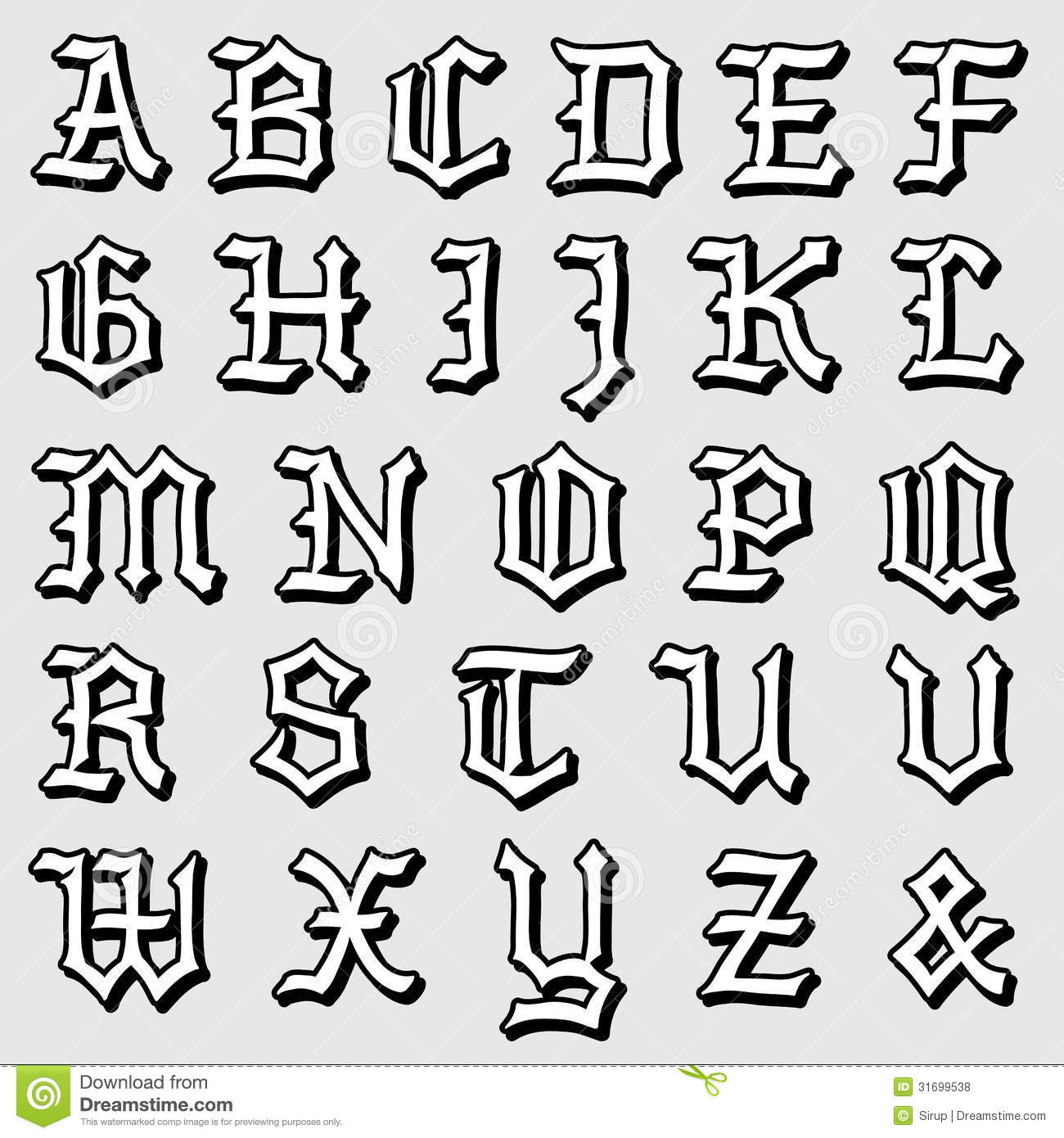 Gothic Alphabet Letters