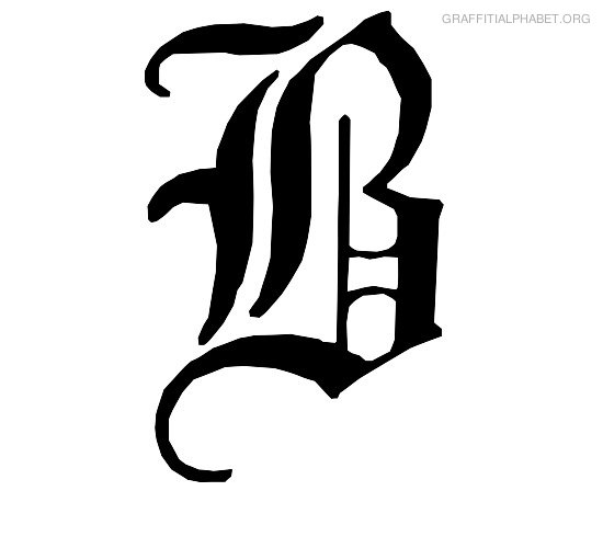 Gothic Old English Letter B