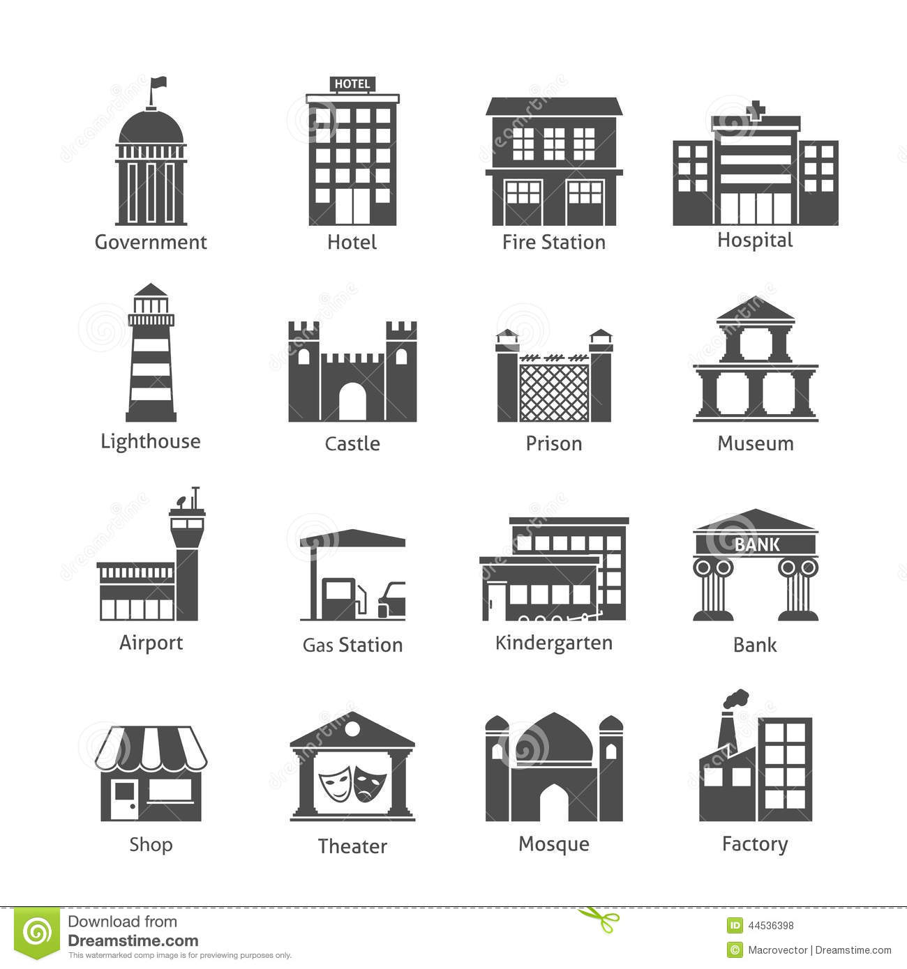 Government Building Icon Vector Free