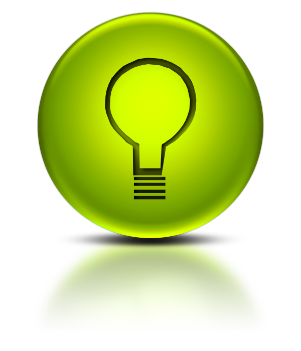 Green Light Bulb Icon