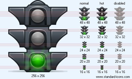 Green Traffic Light Icon