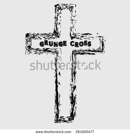 Grunge Cross Vector